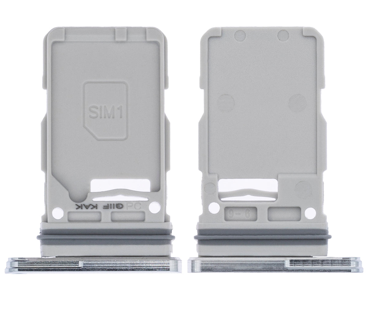 Single Sim Card Tray Compatible For Samsung Galaxy S21 Ultra Replacement (Phantom Silver)