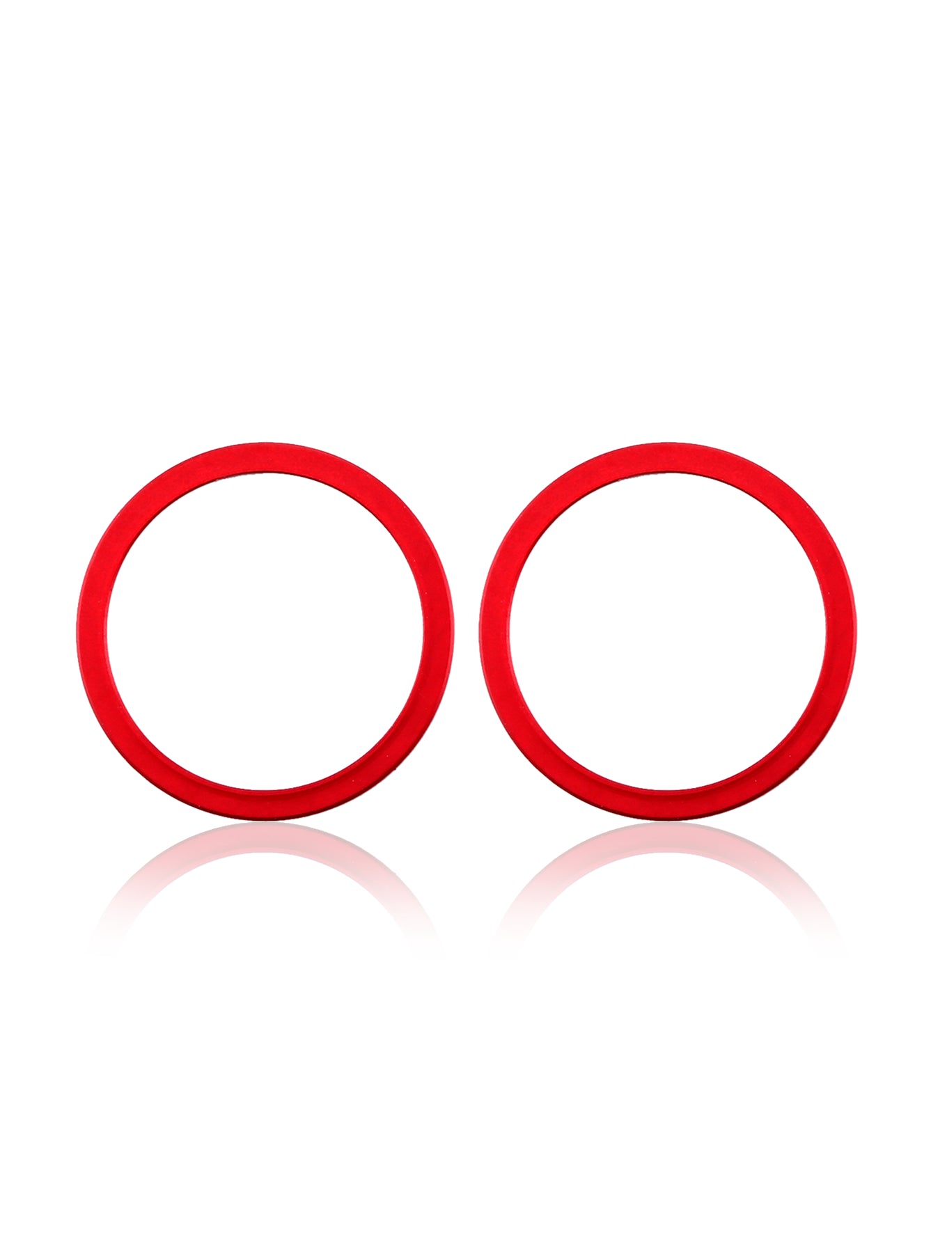 BACK CAMERA BEZEL RING ONLY COMPATIBLE FOR IPHONE 11 / 12 / 12 MINI - RED (2 PIECES)
