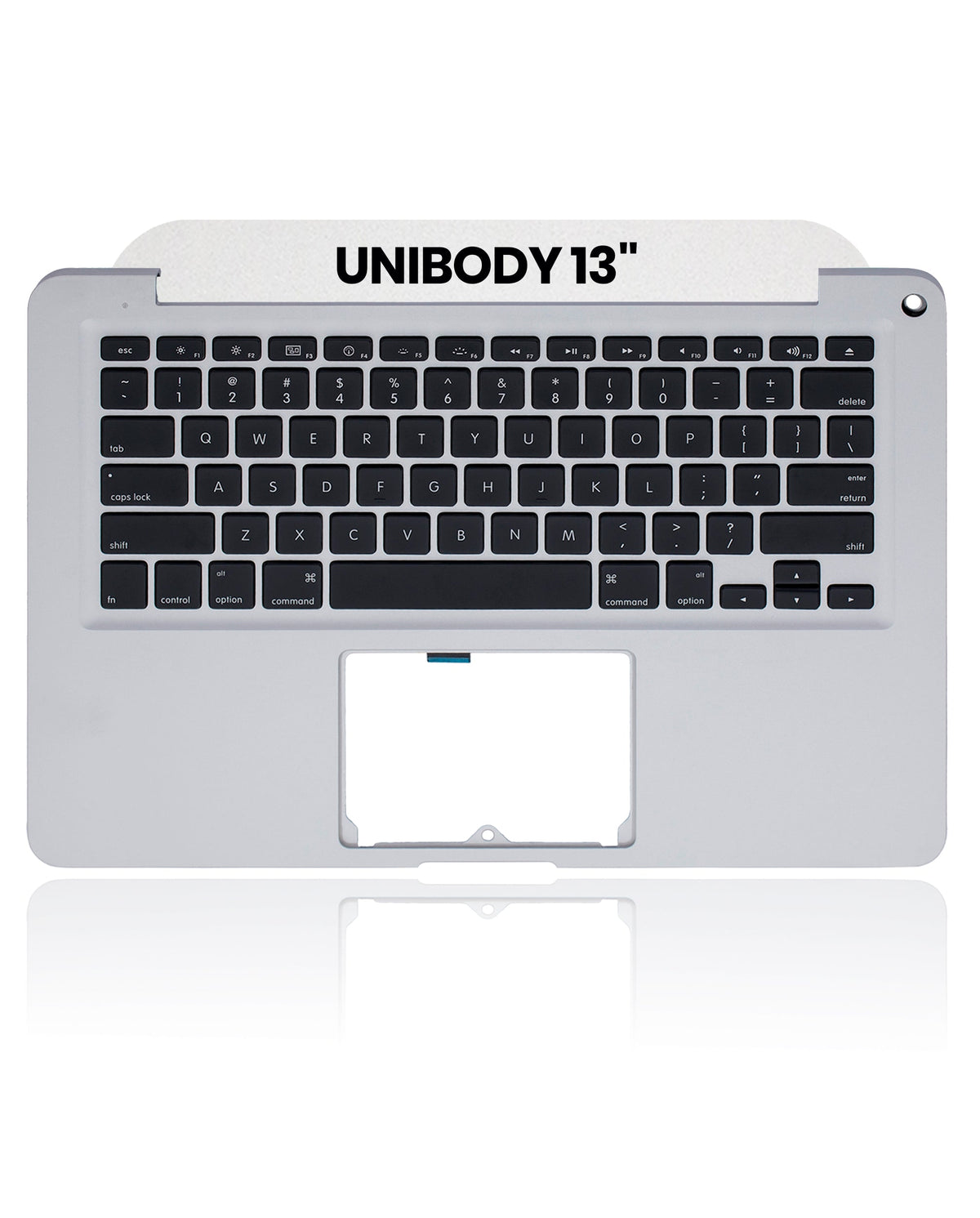 TOP CASE WITH KEYBOARD (US ENGLISH) FOR MACBOOK UNIBODY 13" A1278 (LATE 2008) (USED OEM PULL: COSMETIC GRADE: NEW)