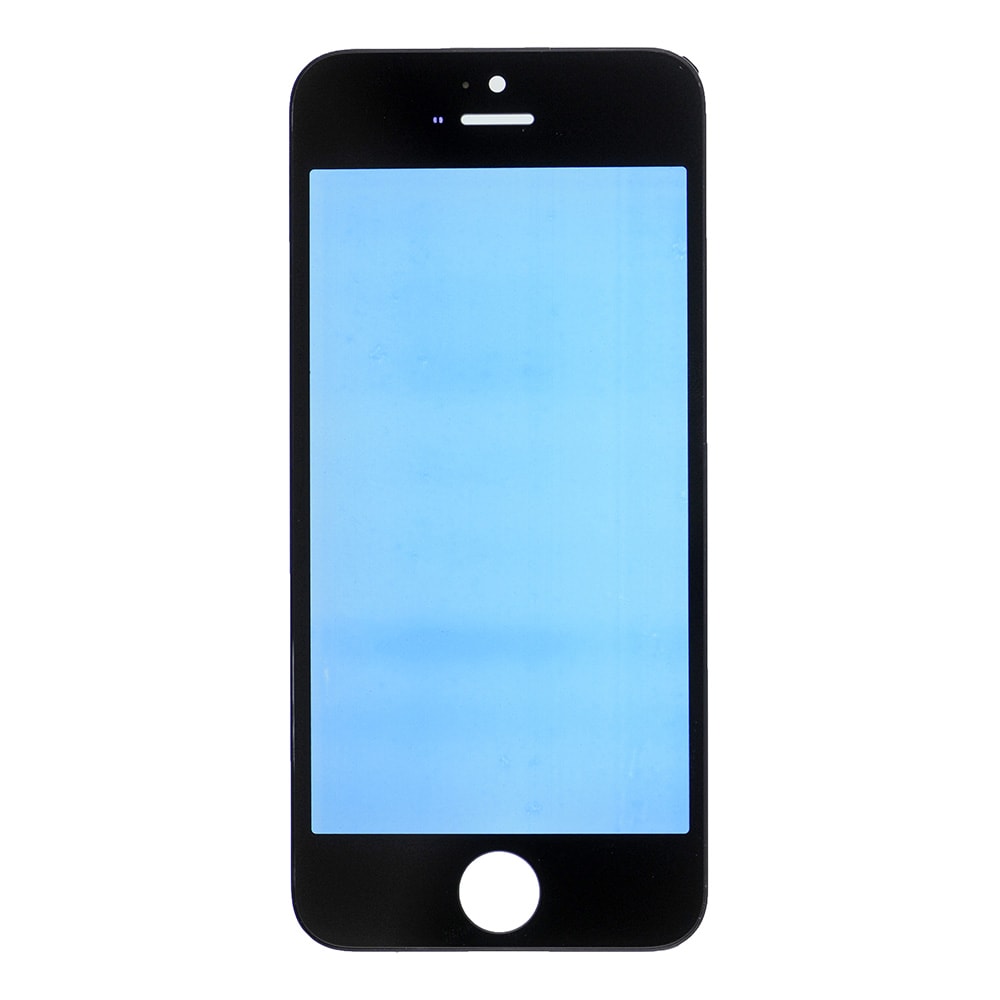 BLACK FRONT GLASS WITH COLD PRESSED FRAME FOR IPHONE 5
