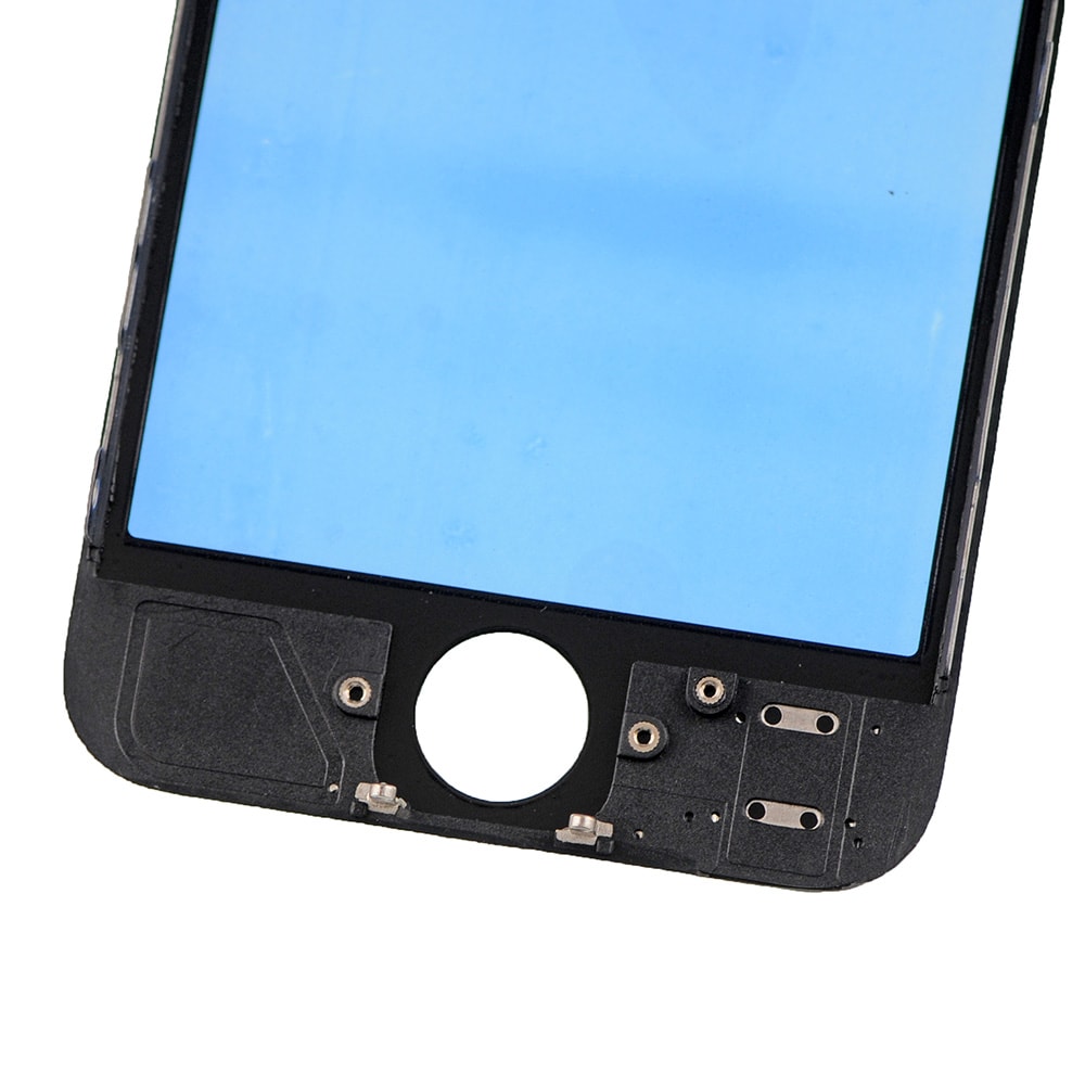 BLACK FRONT GLASS WITH COLD PRESSED FRAME FOR IPHONE 5