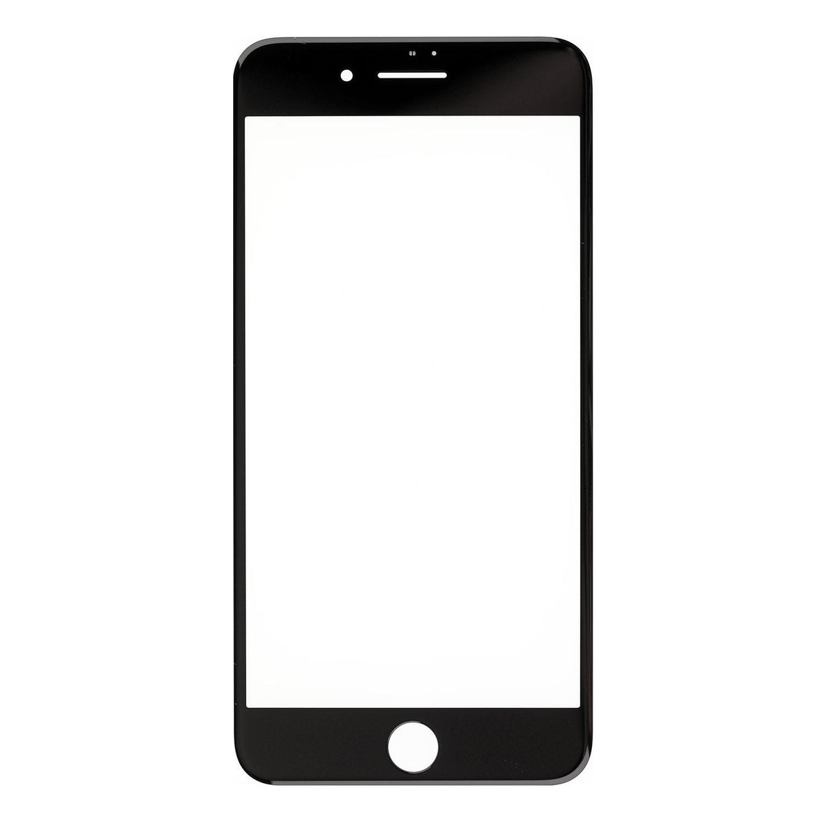 BLACK FRONT GLASS LENS FOR IPHONE 8 PLUS