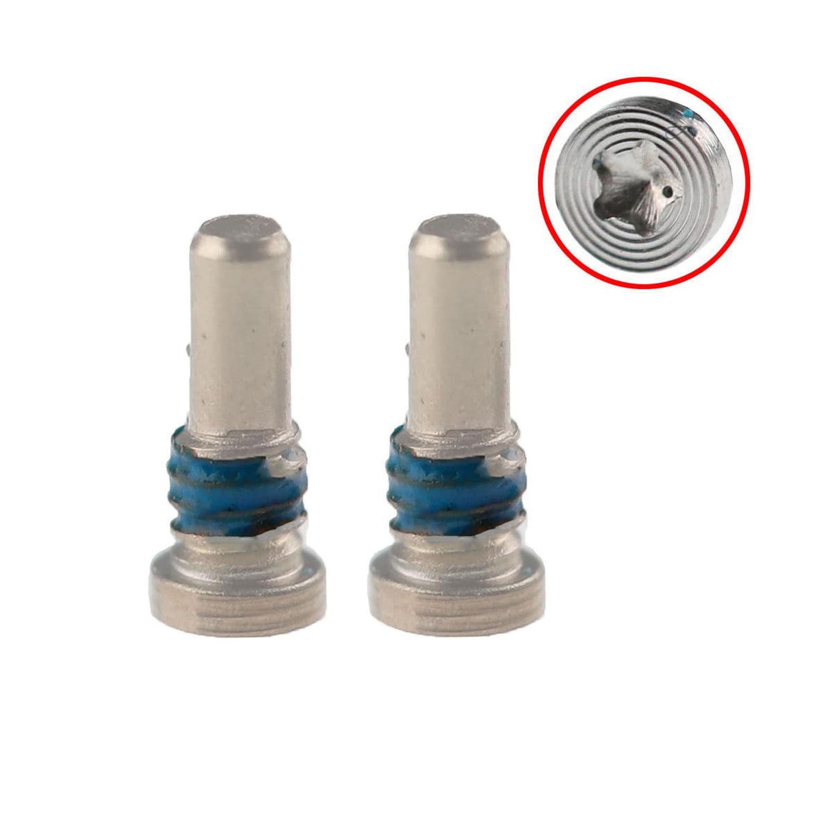 SILVER BOTTOM SCREW 2PCS/SET FOR IPHONE 8/8 PLUS