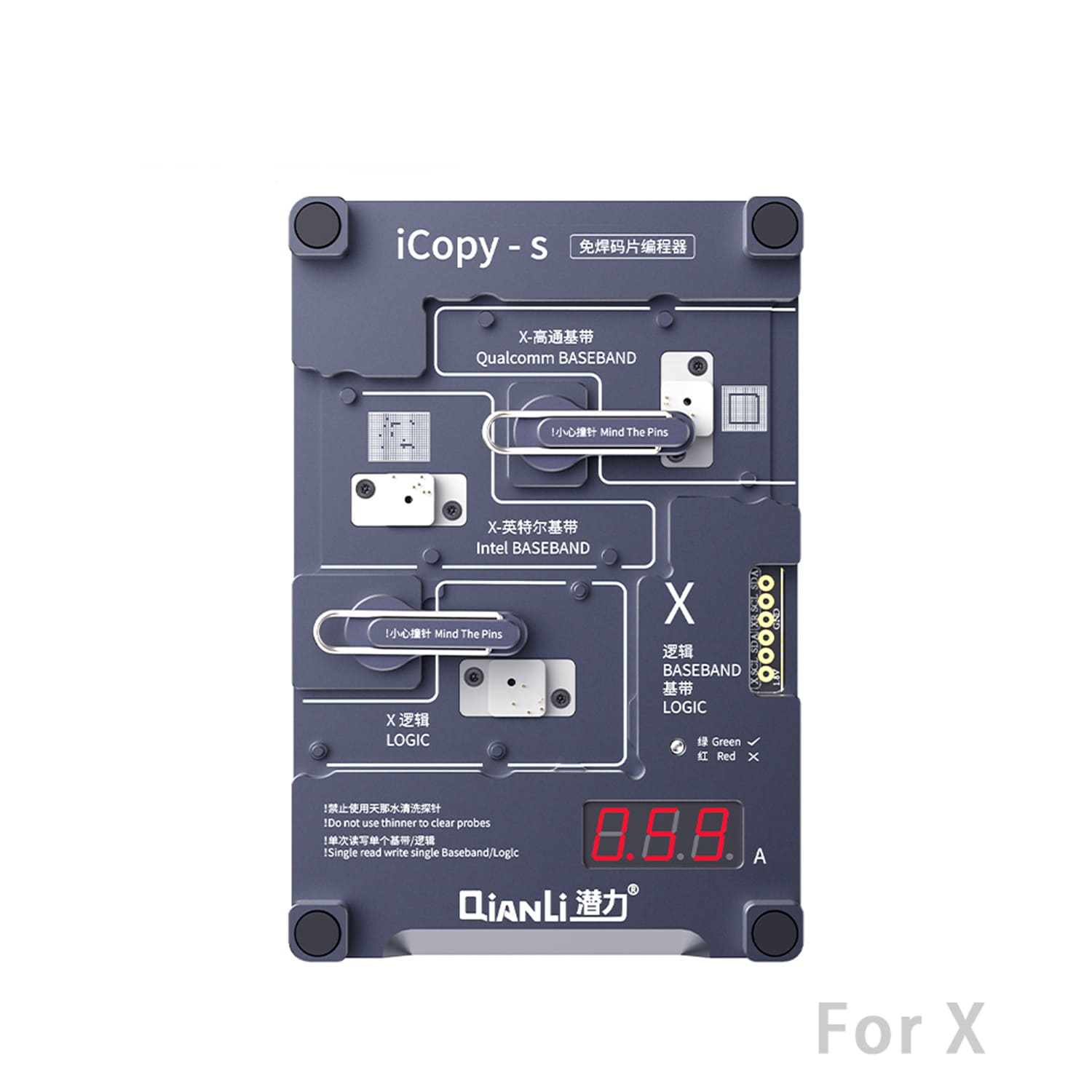 TOOLPLUS QIANLI ICOPY-S DOUBLE - SIDED 4IN1 LOGIC BASEBAND EEPROM CHIP NON-REMOVAL FOR IPHONE X/XR/XS/XSMAX