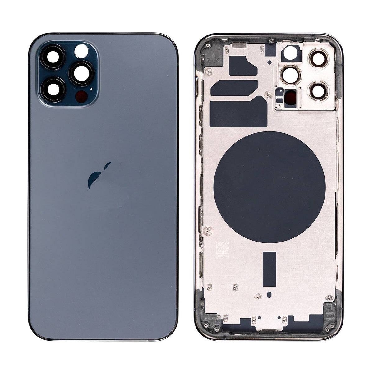 PACIFIC BLUE REAR HOUSING WITH FRAME FOR IPHONE 12 PRO