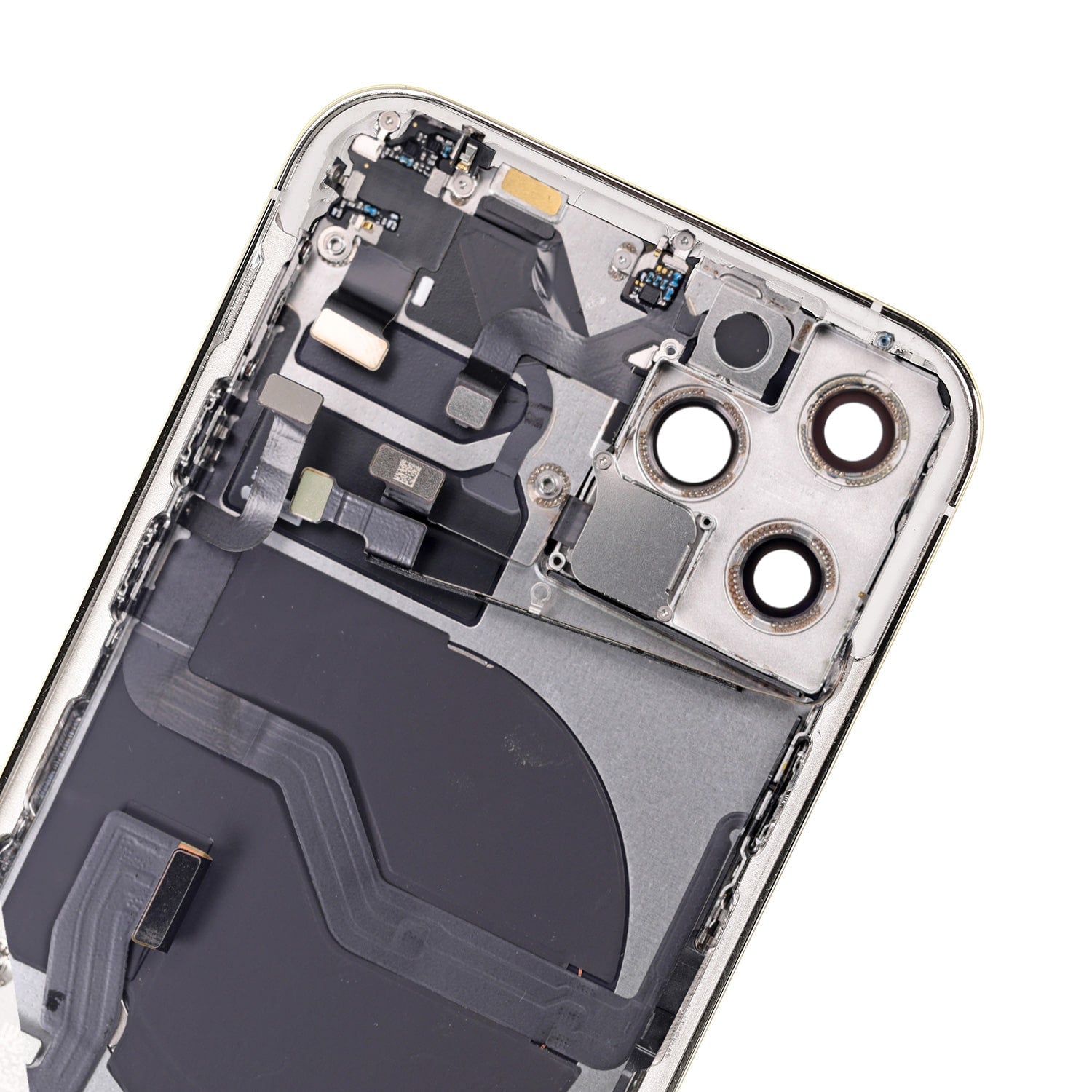 SILVER BACK COVER FULL ASSEMBLY FOR IPHONE 12 PRO