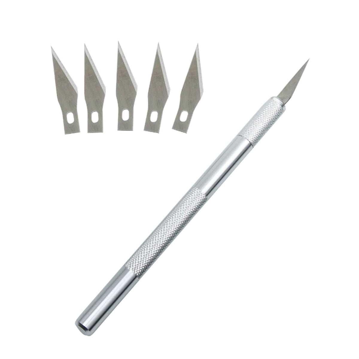 NON-SLIP METAL CARVING KNIFE TOOL SET (HANDLE WITH 5PCS #11 BLADES)