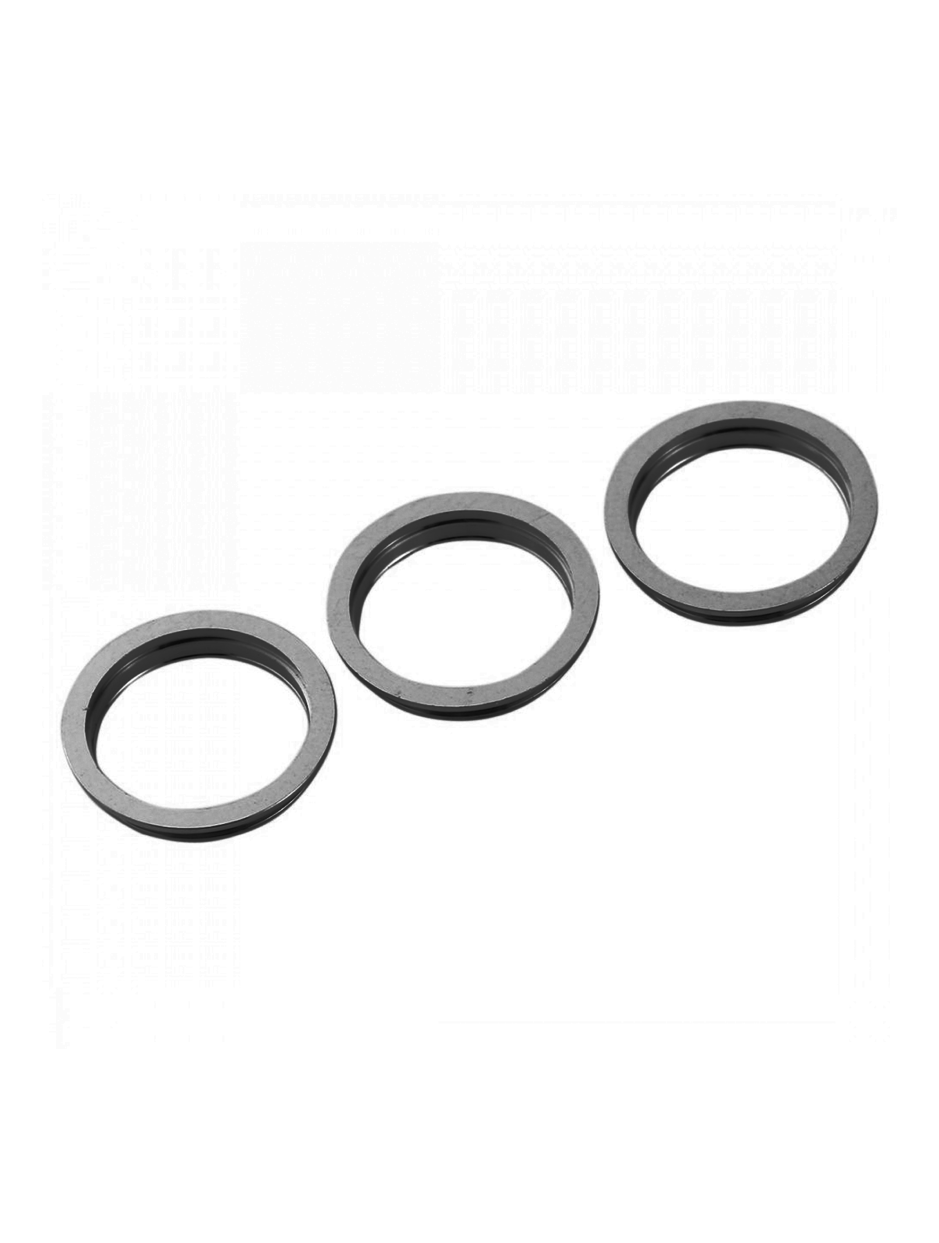 GRAPHITE - BACK CAMERA BEZEL RING ONLY (3 PIECE SET) FOR IPHONE 12 PRO (10 PACK)