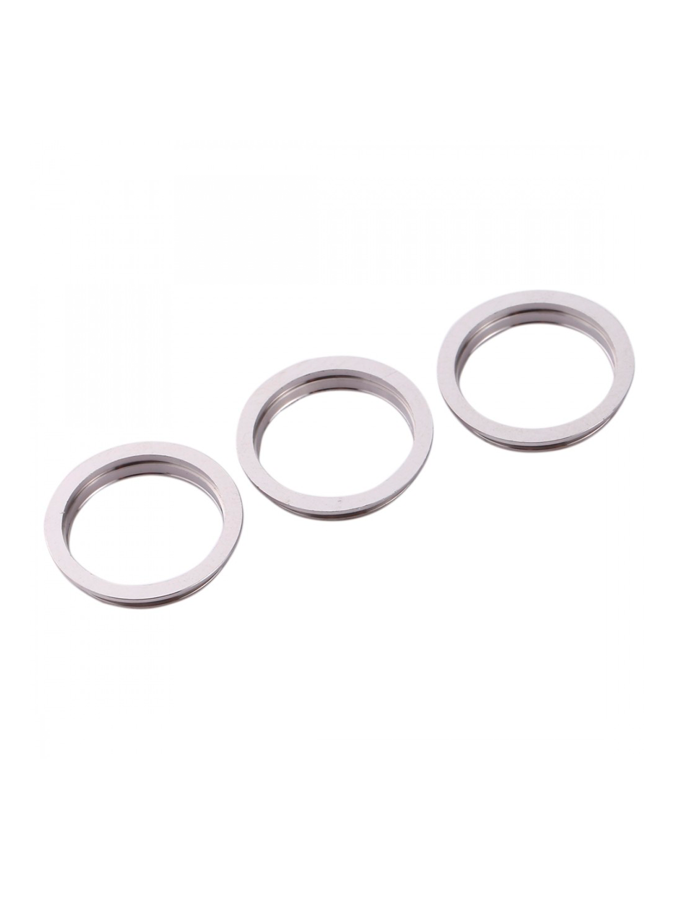 SILVER - BACK CAMERA BEZEL RING ONLY (3 PIECE SET) FOR IPHONE 12 PRO (10 PACK)