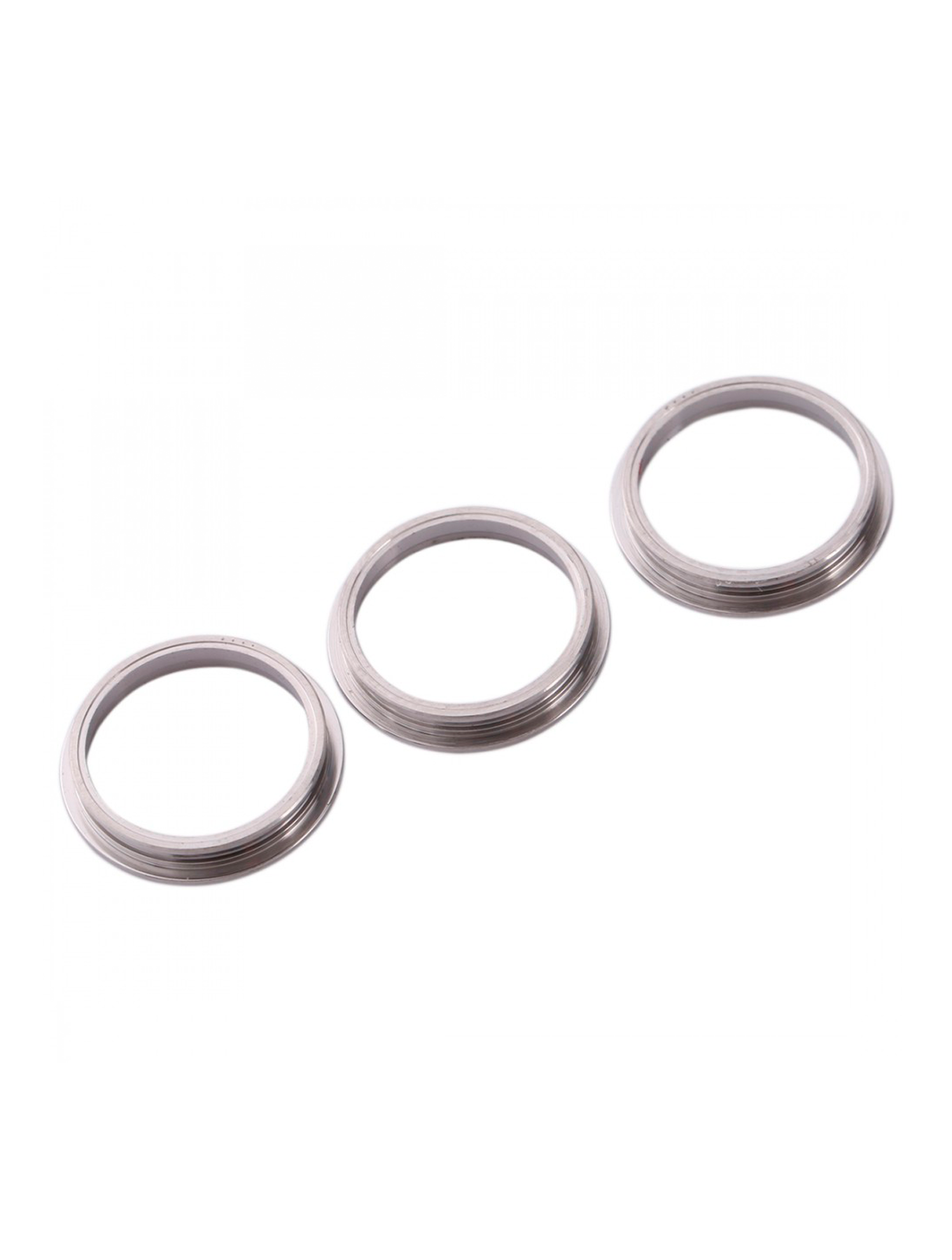 SILVER - BACK CAMERA BEZEL RING ONLY (3 PIECE SET) FOR IPHONE 12 PRO (10 PACK)