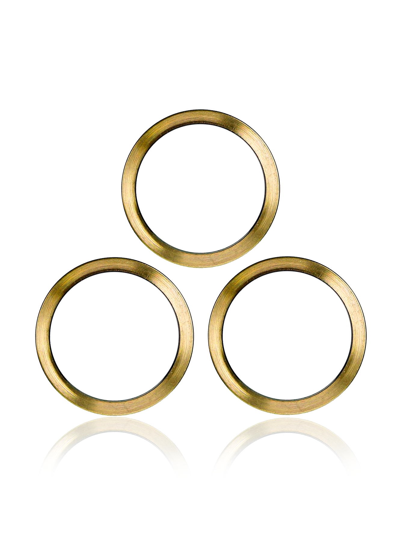 GOLD - BACK CAMERA BEZEL RING ONLY (3 PIECE SET) FOR IPHONE 12 PRO (10 PACK)