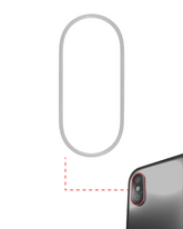 SILVER BACK CAMERA BEZEL RING ONLY (10 PACK) COMPATIBLE WITH IPHONE X