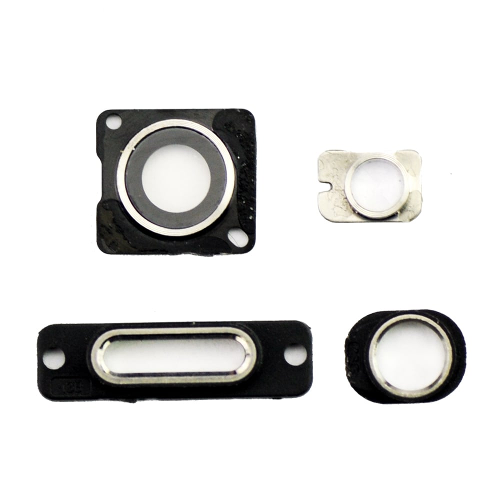 SILVER BACK COVER SMALL PARTS 4PCS/SET FOR IPHONE 5