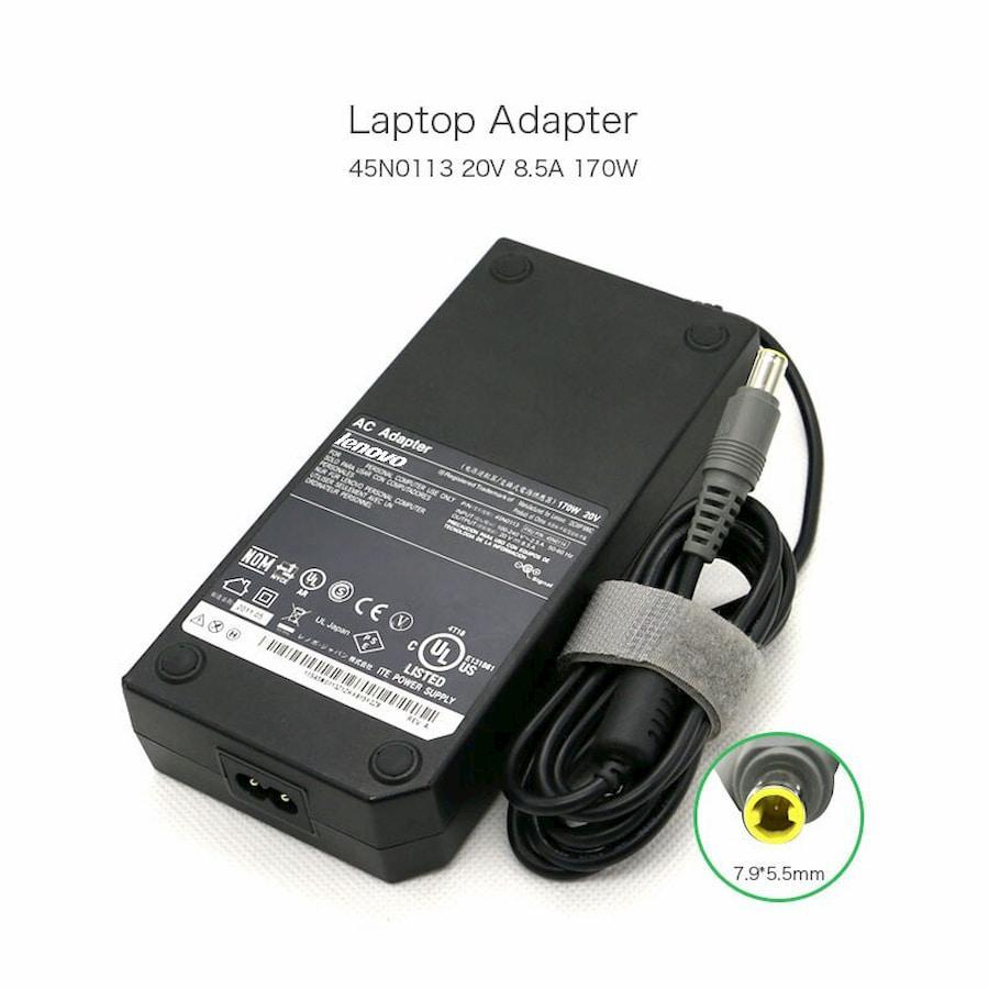 Lenovo Original Power Supply Laptop AC Adapter/Charger 20v 8.5a 170w (7.9*5.5mm) 45N0113 for Lenovo W520, W530, W700, W701
