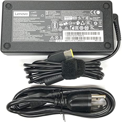 Lenovo Original Power Supply Laptop AC Adapter/Charger 20v 8.5a 170w Slim Tip for Lenovo Thinkpad ADL170NLC2A, ADL170NLC3A, 45N0370, 45N0373, 45N0374, 45N0375, 45N0487, 4X20E50574, 36200321, PA-1171-71, W540, W550s, E440