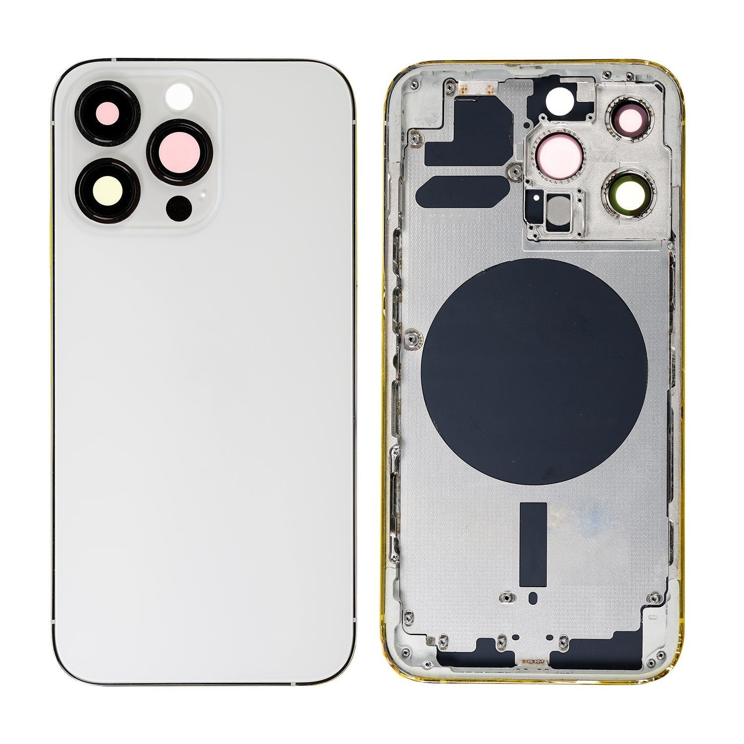 SILVER REAR HOUSING WITH FRAME FOR IPHONE 13 PRO