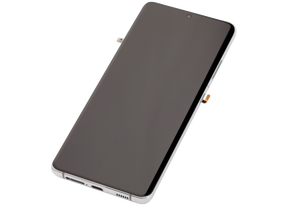 OLED Assembly With Frame Compatible For Samsung Galaxy S21 Ultra 5G Replacement (Vemake ) (Phantom Silver)