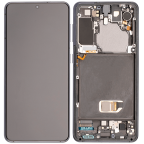 OLED Assembly With Frame Compatible For Samsung Galaxy S21 5G Replacement(Vemake) (Phantom Gray)