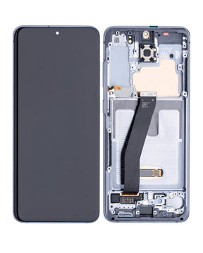 OLED Assembly With Frame Compatible For Samsung Galaxy S20 5G Replacement by Macfactory.Store (Verizon 5G UW Frame Only) (Refurbished) (Cosmic Gray)