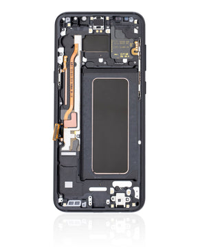 OLED Assembly With Frame Compatible For Samsung Galaxy S8 Plus Replacement (Vemake) (Midnight Black)