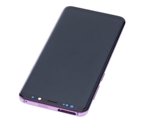 OLED Assembly With Frame Replacement  Compatible For Samsung Galaxy S9 Plus (Refurbished) (Lilac Purple)