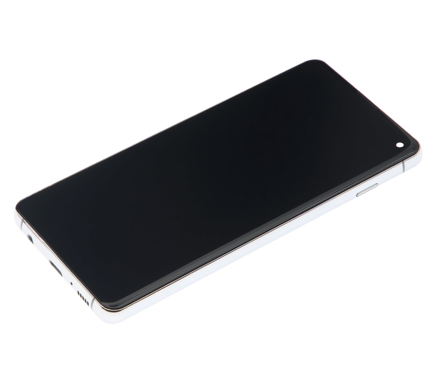 Replacement LCD Assembly With Frame (Without Finger Print Sensor) Compatible For Samsung Galaxy S10 (Aftermarket Plus: TFT) (Prism White)
