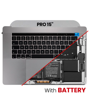 Top Case Assembly (With Battery And Keyboard) Compatible For MacBook Pro 15" Touch Bar (A1990 / Late 2018 / Early 2019) (Space Gray) (UK English)