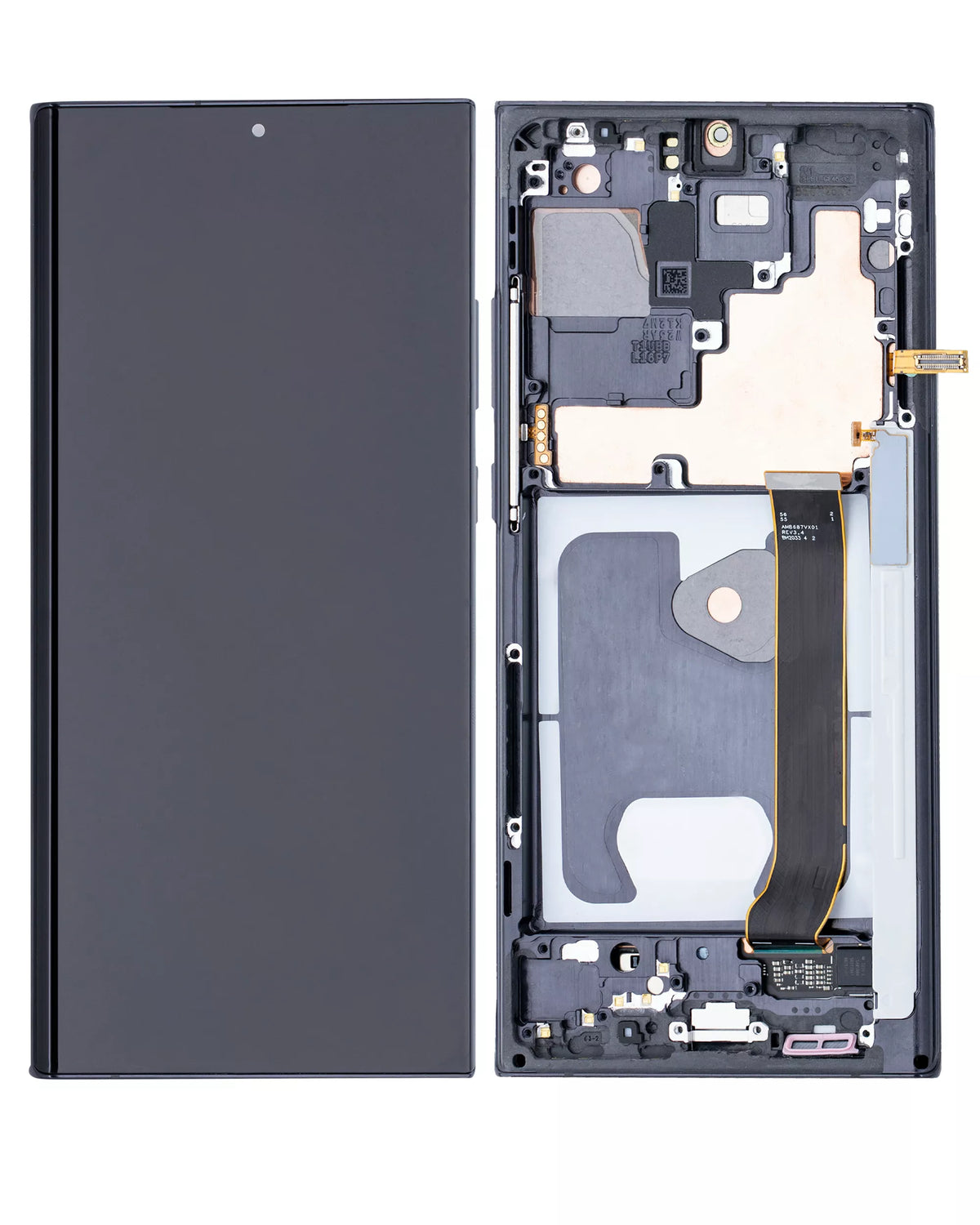 Replacement OLED Assembly With Frame Compatible For Samsung Galaxy Note 20 Ultra 5G (Service Pack) (Mystic Black)