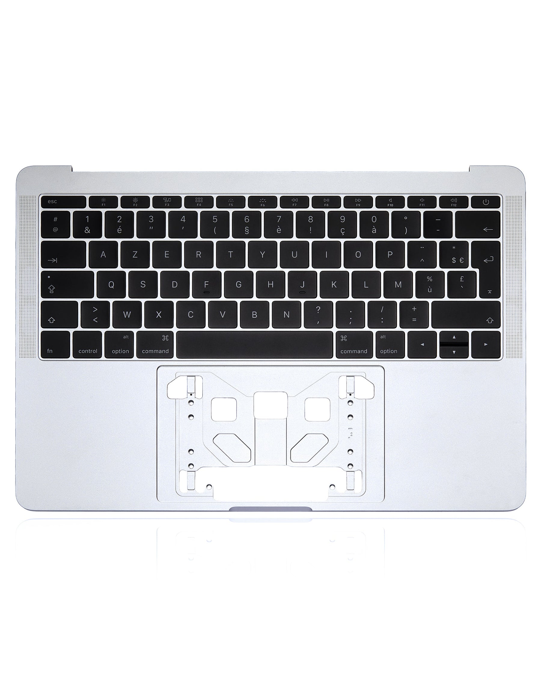 Top Case With Keyboard Compatible For MacBook Pro 13" Retina (A1708 / Late 2016 / Mid 2017) (French Keyboard) (Silver)