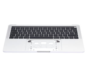 Top Case With Keyboard Compatible For MacBook Pro 13" W/ Touch Bar (A1706 / Late 2016 / Mid 2017) (French Keyboard) (Silver)