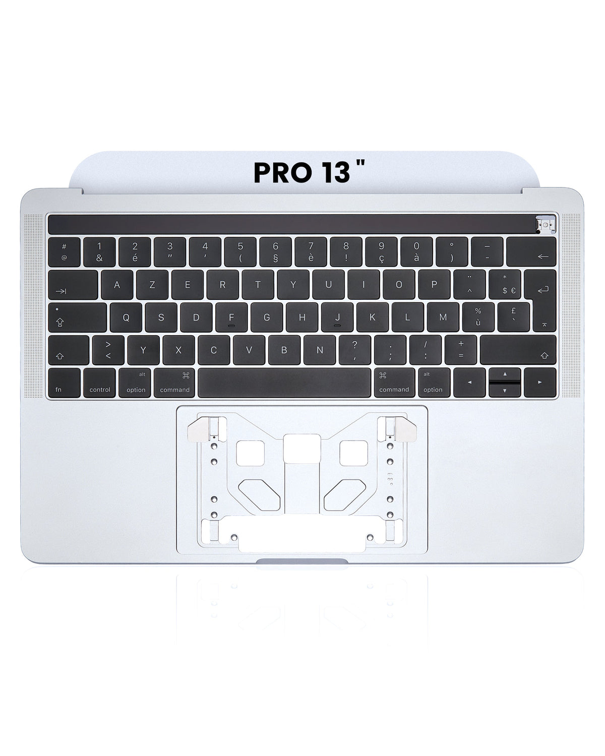 Top Case With Keyboard Compatible For MacBook Pro 13" W/ Touch Bar (A1706 / Late 2016 / Mid 2017) (French Keyboard) (Silver)