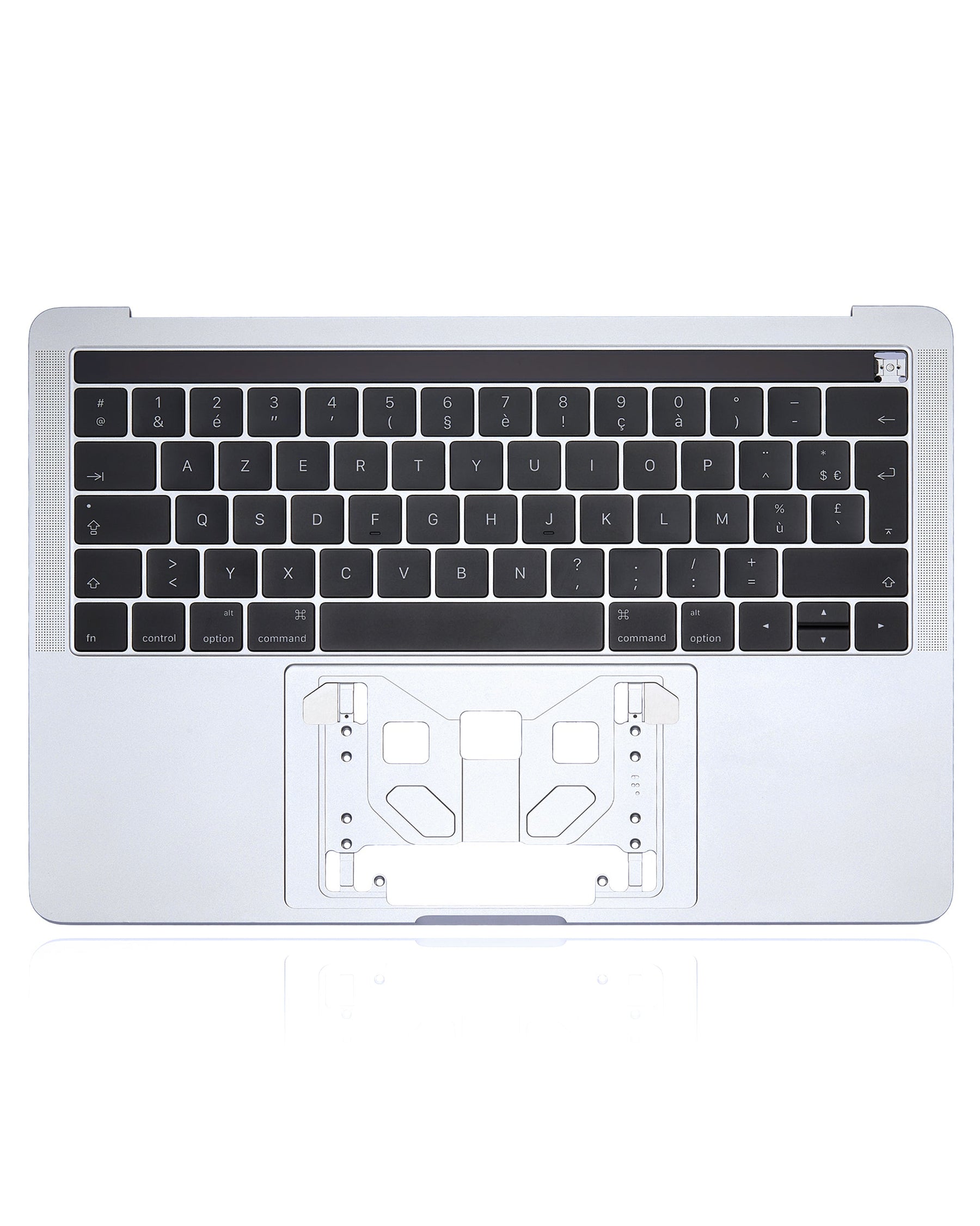 Top Case With Keyboard Compatible For MacBook Pro 13" W/ Touch Bar (A1706 / Late 2016 / Mid 2017) (French Keyboard) (Silver)