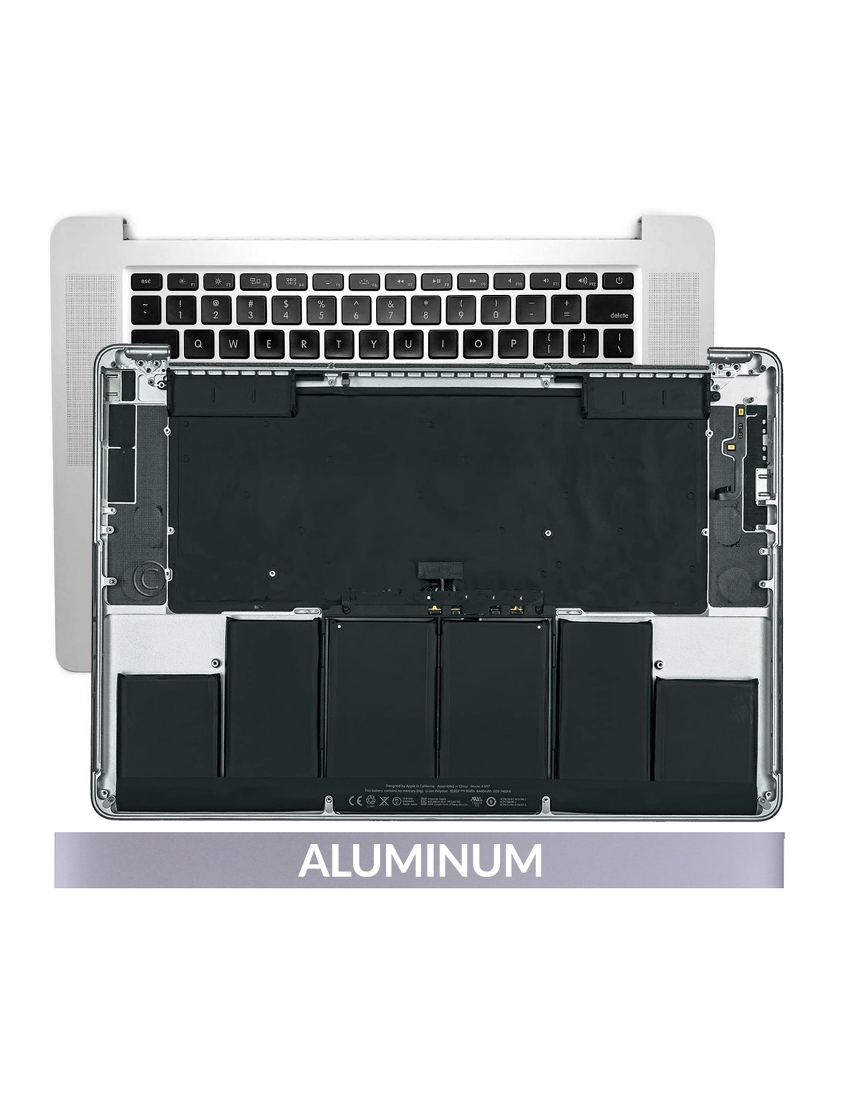 Top Case Assembly With Battery And Keyboard Compatible For MacBook Pro 15" Retina (A1398 / Late 2013 / Mid 2014) (US Keyboard)