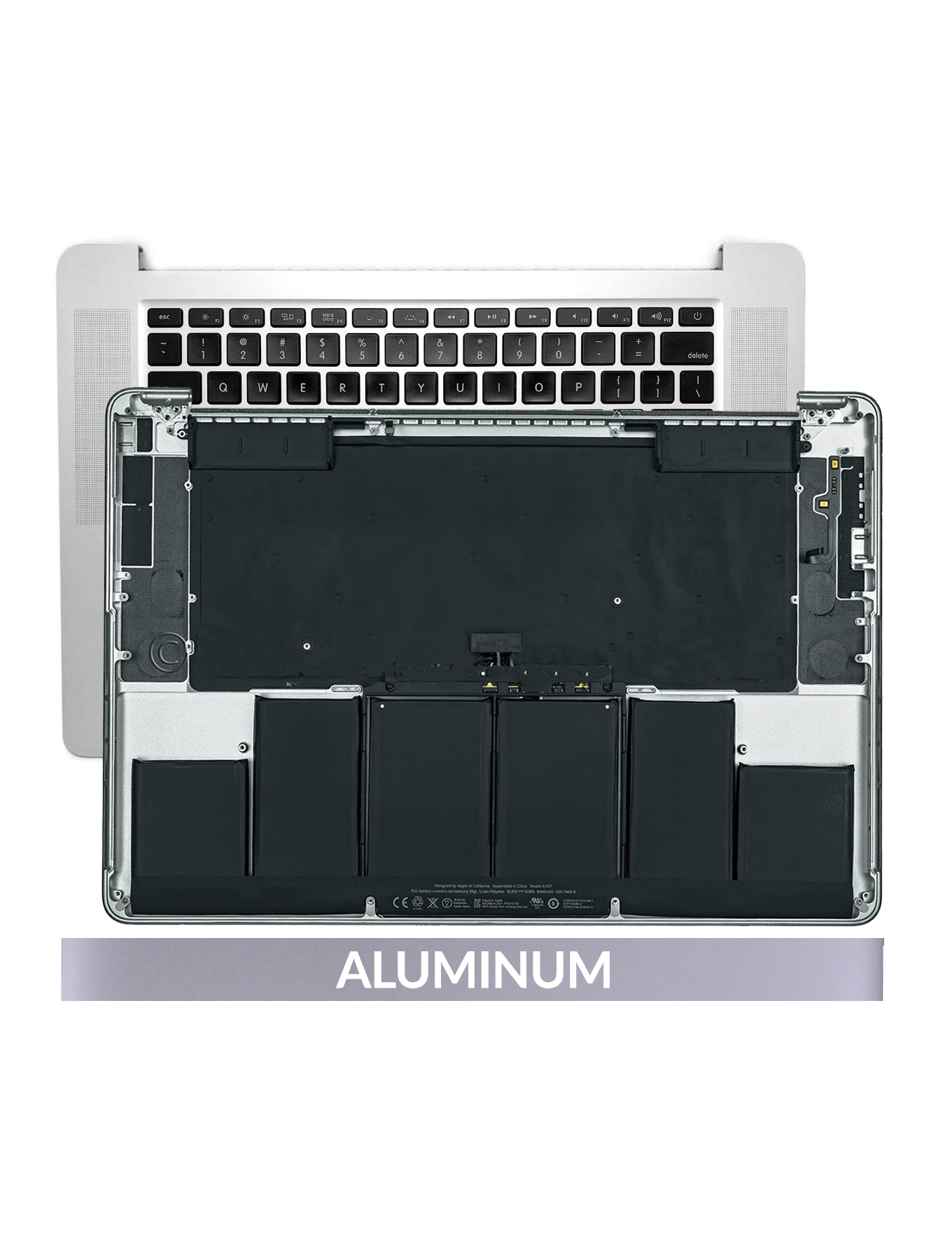 Top Case Assembly With Battery And Keyboard Compatible For MacBook Pro 15" Retina (A1398 / Late 2013 / Mid 2014) (US Keyboard)