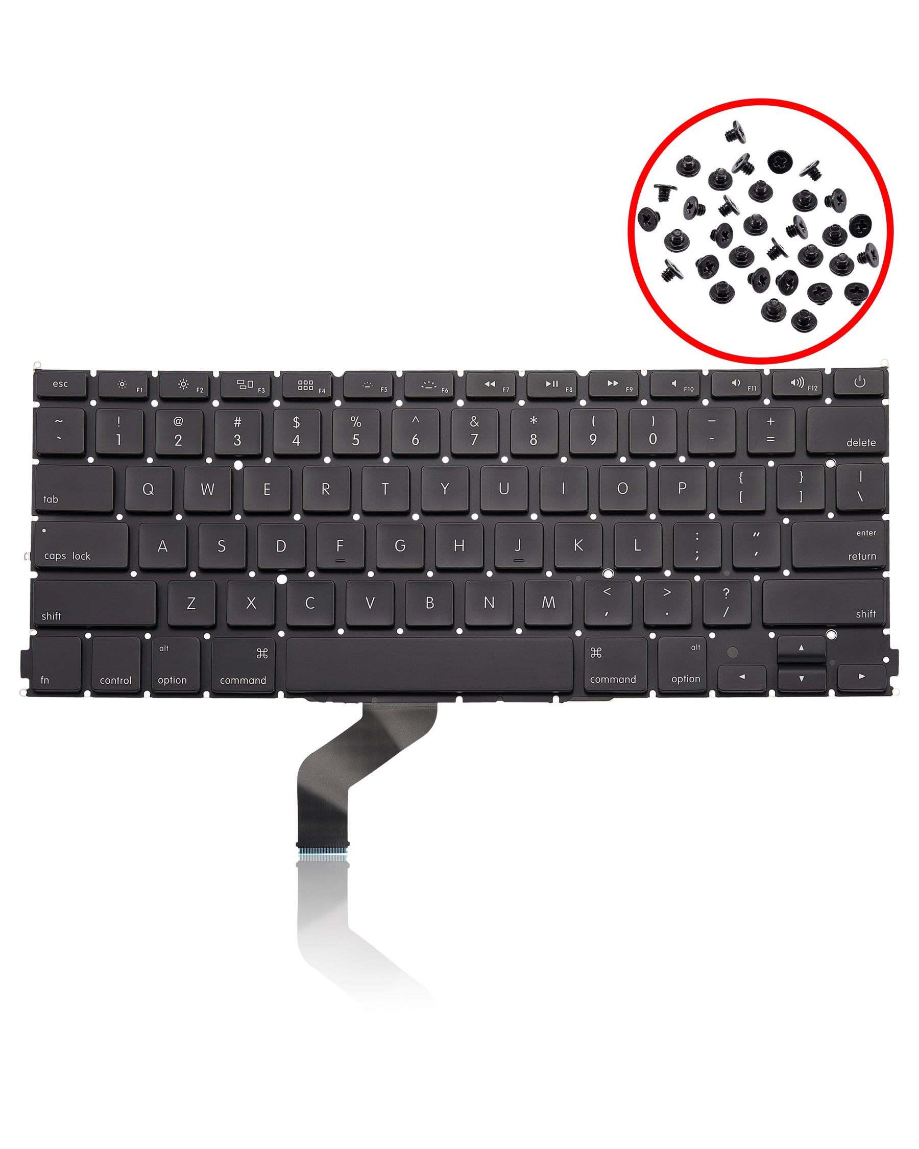 Keyboard W/ Backlight & Screws (US English) Compatible For MacBook Pro 13" Unibody (A1425)