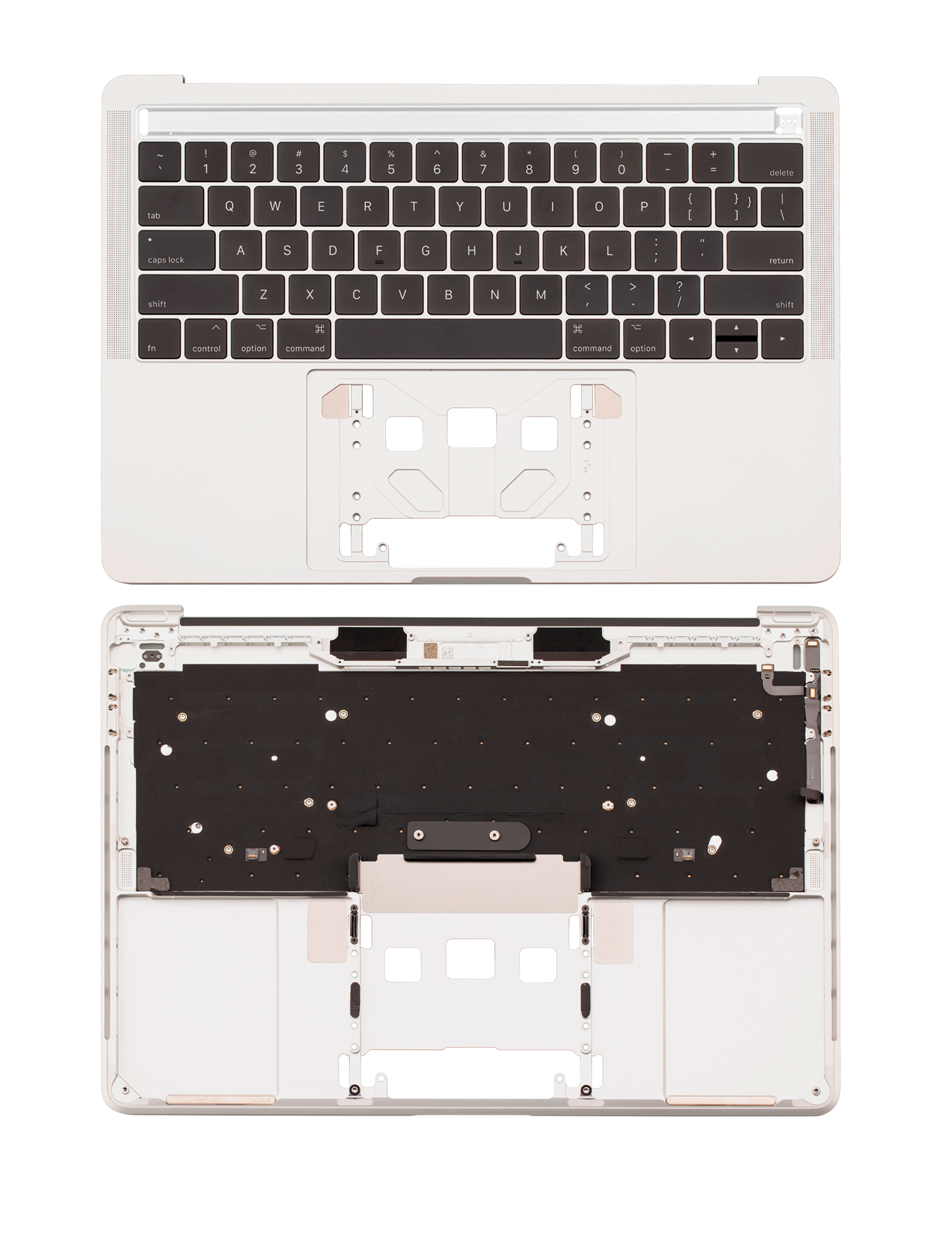 Top Case With Keyboard Compatible For MacBook Pro 13" W/ Touch Bar (A1706 / Late 2016 / Mid 2017) (US English) (Used OEM Pull: Grade New) (Silver)