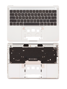 Top Case With Keyboard Compatible For MacBook Pro 13" W/ Touch Bar (A1706 / Late 2016 / Mid 2017) (US English) (Used OEM Pull: Grade New) (Silver)