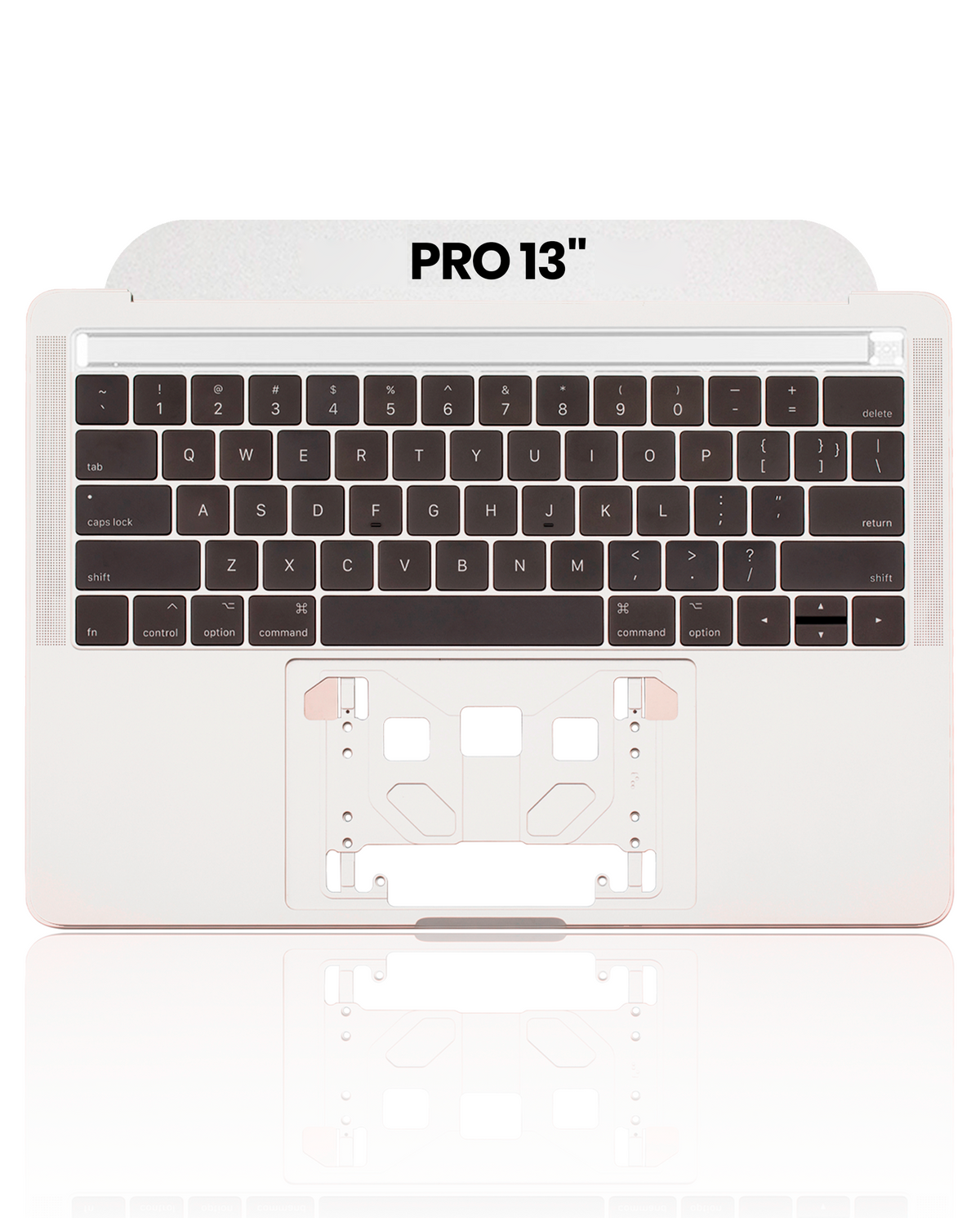 Top Case With Keyboard Compatible For MacBook Pro 13" W/ Touch Bar (A1706 / Late 2016 / Mid 2017) (US English) (Used OEM Pull: Grade New) (Silver)