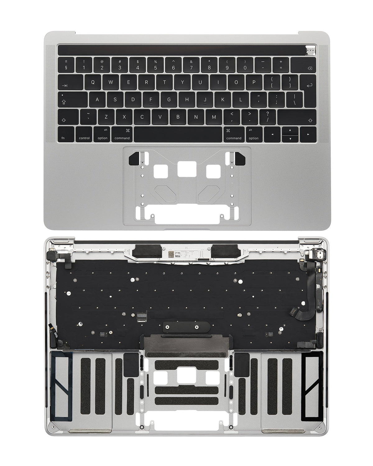 Top Case With Keyboard Compatible For MacBook Pro 13" W/ Touch Bar (A1706 / Late 2016 / Mid 2017) (UK English) (Used OEM Pull: Grade New) (Space Gray)