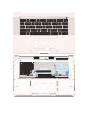 Top Case With Keyboard Compatible For MacBook Pro 15" W/ Touch Bar (A1707 / Late 2016 / Mid 2017) (US Keyboard) (Used OEM Pull: Grade New) (Silver)