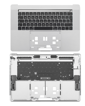 Top Case With Keyboard Compatible For MacBook Pro 15" W/ Touch Bar (A1707 / Late 2016 / Mid 2017) (UK Keyboard) (Used OEM Pull: Grade New) (Space Gray)