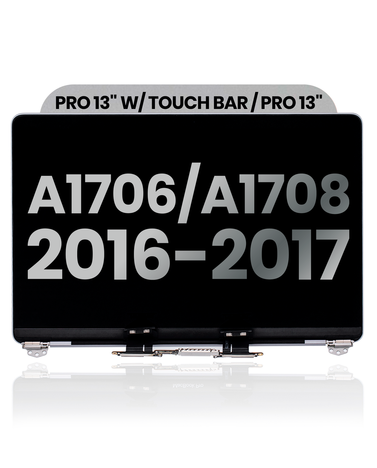 Complete LCD Display Assembly Compatible For MacBook Pro 13" W/ Touch Bar / Pro 13" (A1706 / A1708 / Late 2016 / Mid 2017) (Used OEM Pull: Grade A) (Space Gray)