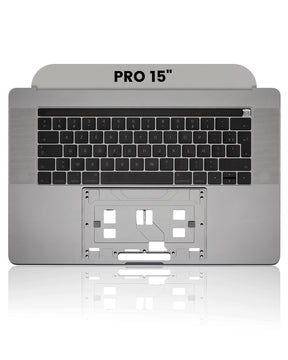 Top Case With Keyboard Compatible For MacBook Pro 15" W/ Touch Bar (A1707 / Late 2016 / Mid 2017) (French Keyboard) (Space Gray)