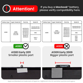 Replacement Battery (A1383) Compatible For MacBook Pro Unibody 17" (A1297 Early 2011)