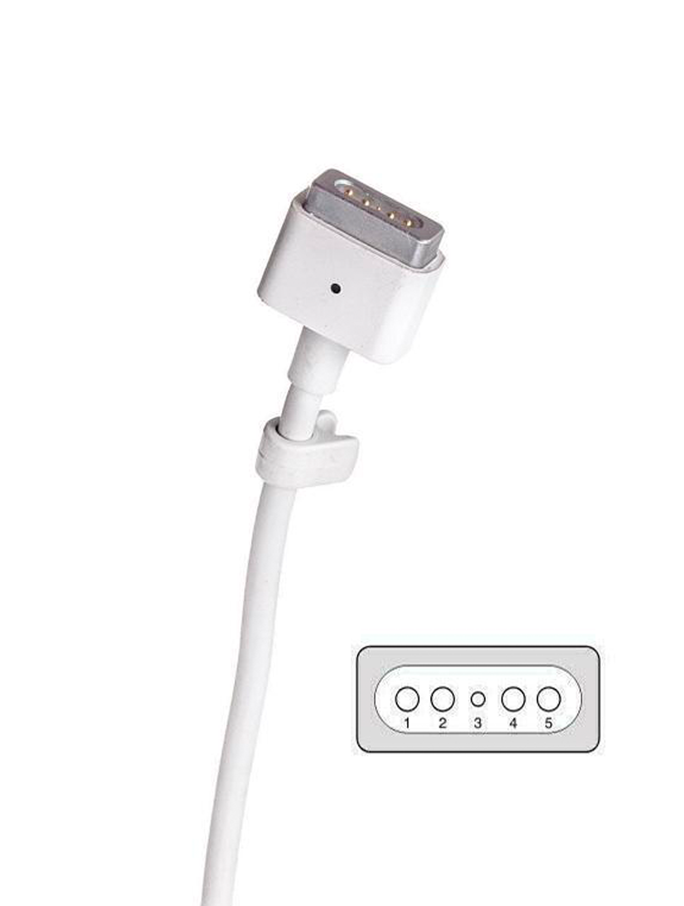 45W MagSafe 2 Power Adapter With Attached Cable Compatible For MacBook (T-Style) (Used OEM Pull)