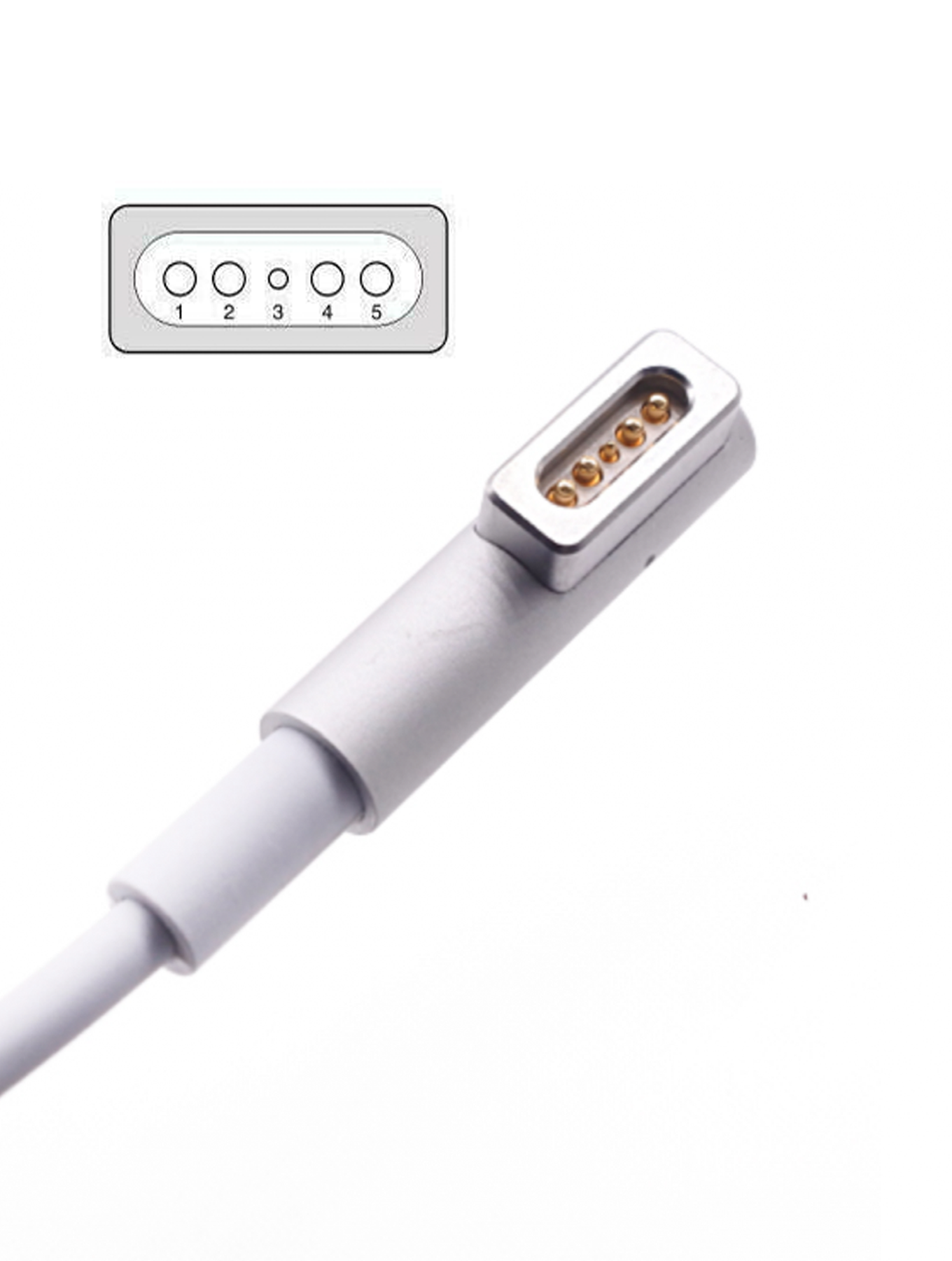 85W MagSafe 1 Power Adapter With Attached Cable Compatible For MacBook (L-Style) (Used OEM Pull)