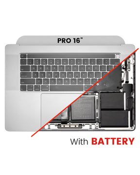 Top Case Assembly With Battery And Keyboard Compatible For MacBook Pro 16" (A2141 / Mid 2019) (US English) (Used OEM Pull: Grade New) (Silver)