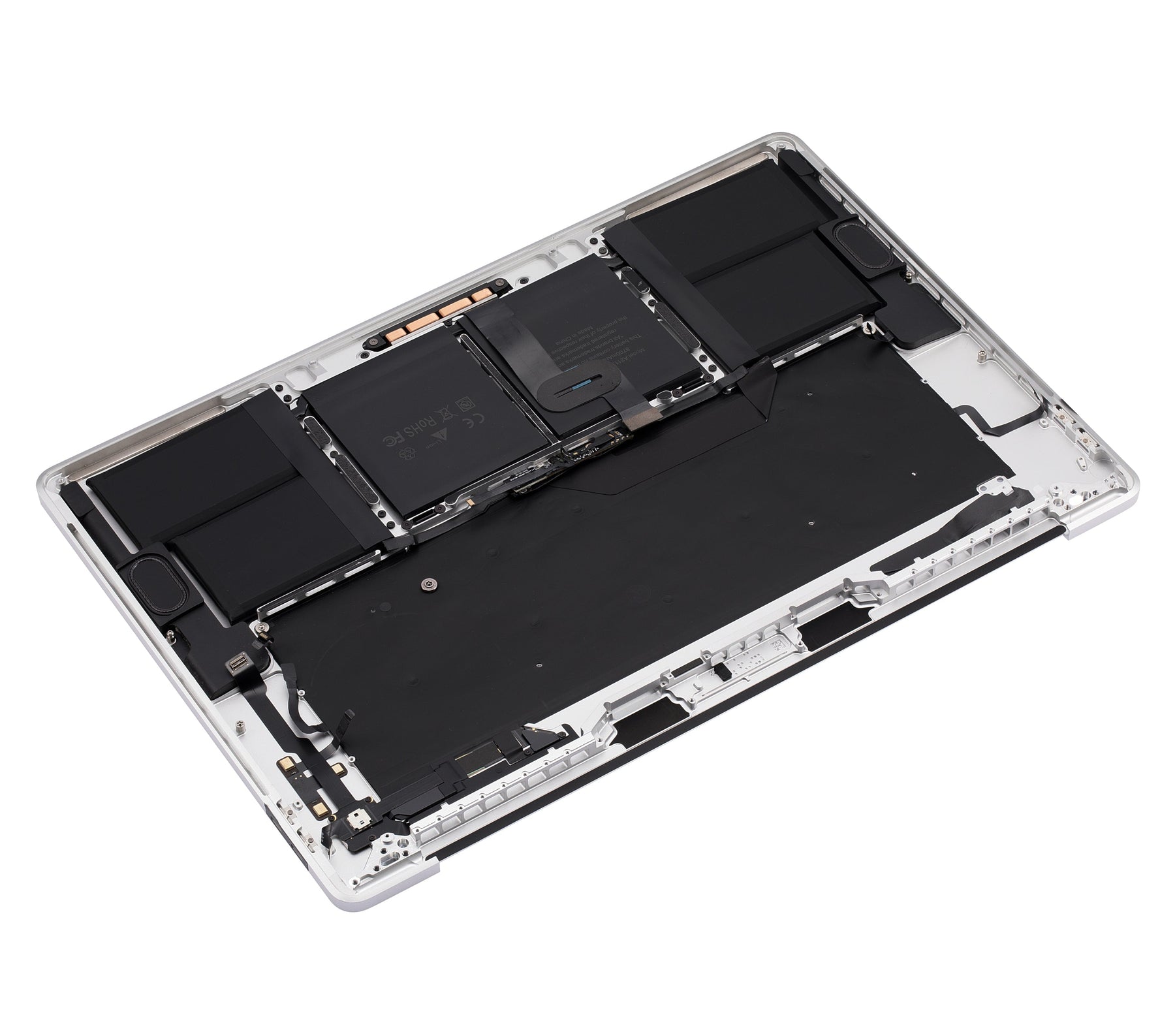 Top Case Assembly With Battery And Keyboard Compatible For MacBook Pro 16" (A2141 / Mid 2019) (UK English) (Used OEM Pull: Grade New) (Silver)