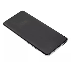 OLED Assembly With Frame Compatible For Samsung Galaxy S20 5G Replacement by Macfactory.Store (Non-Verizon 5G UW Frame) (Service Pack) (Cosmic Gray)