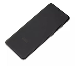 OLED Assembly With Frame Compatible For Samsung Galaxy S20 5G Replacement by Macfactory.Store (Non-Verizon 5G UW Frame) (Service Pack) (Cosmic Gray)